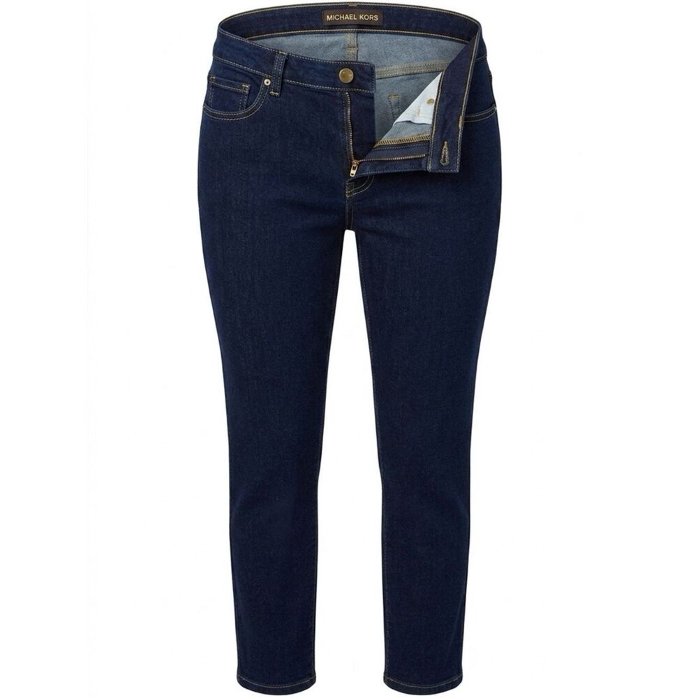 Michael Kors Women's Dark Navy Izzy Cropped Skinny Jeans